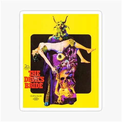 devil s bride devil rides out 1968 horror movie sticker for sale by cinemaobscura redbubble