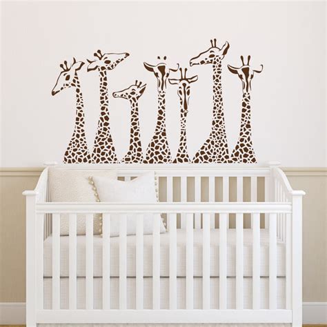 Giraffe Wall Decal Nursery Animal Wall Decal Giraffe Sticker Etsy