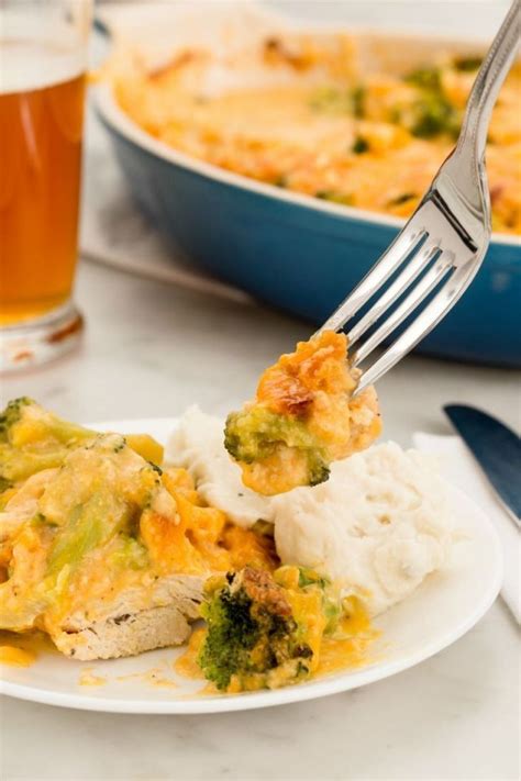 Add broccoli to chicken that has been covered with the cheddar soup. This Cracker Barrel-Style Broccoli Cheddar Chicken Is a ...