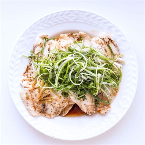 Steamed Fish With Scallions Ginger And Soy Sauce Ca Hap Gung Hanh
