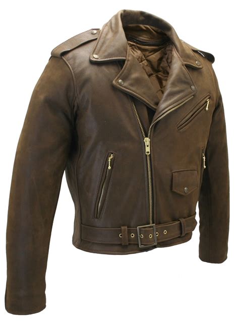 Mens Classic Vintage Motorcycle Leather Jacket Made In Usa Lifetime
