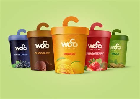 Woco Ice Cream Packaging Design On Behance