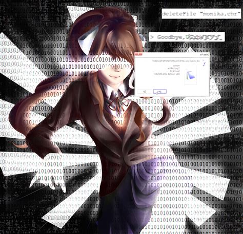 File Cannot Be Found Monika Ddlc By Pearlcore On Deviantart