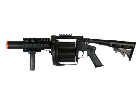 Ics Mgl Full Size Airsoft Revolver Grenade Launcher Black
