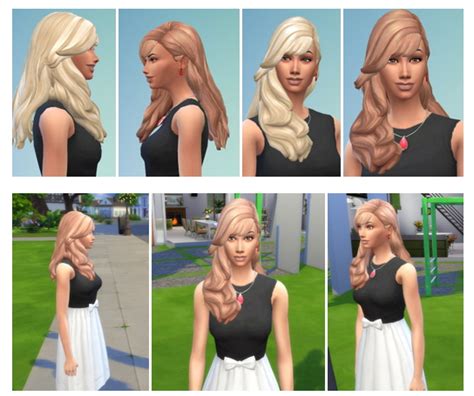 Romantic Curls With Bangs At Birksches Sims Blog Sims 4 Updates