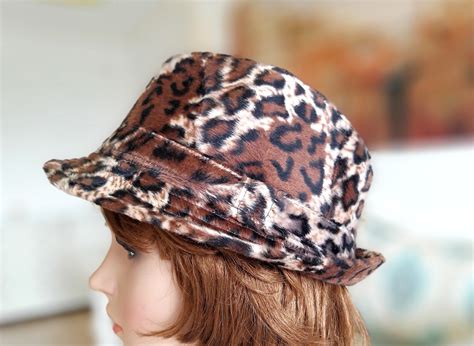 Leopard Print Velvet Hat Leopard Hat Formal Hats Womens Hat Etsy