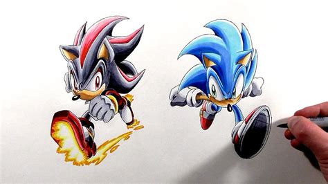 Drawing Sonic Vs Shadow Sonic Adventure 2 Youtube