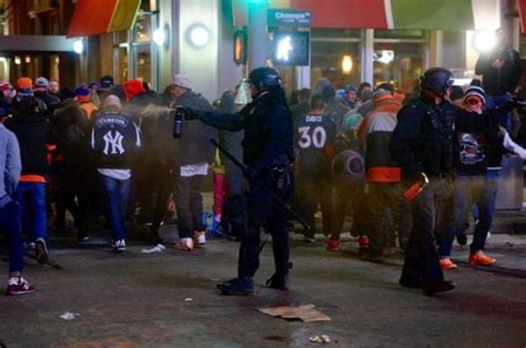 Denver Police Use Pepper Spray To Disperse Super Bowl Crowds Arrest 12