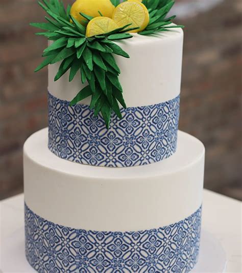 Buttercream Capri Themed Lemon Wedding Cake