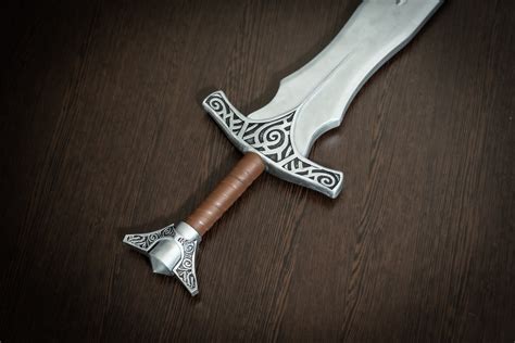 Skyrim Steel Sword Replica Elder Scroll Props Elder Etsy