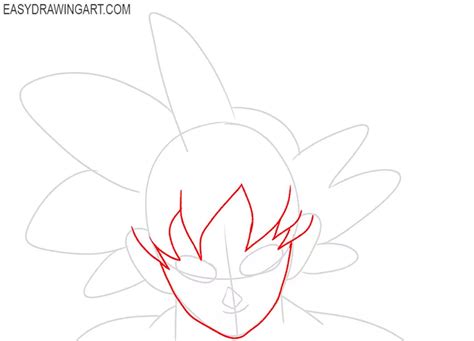How To Draw Goku Face Easy Drawing Art