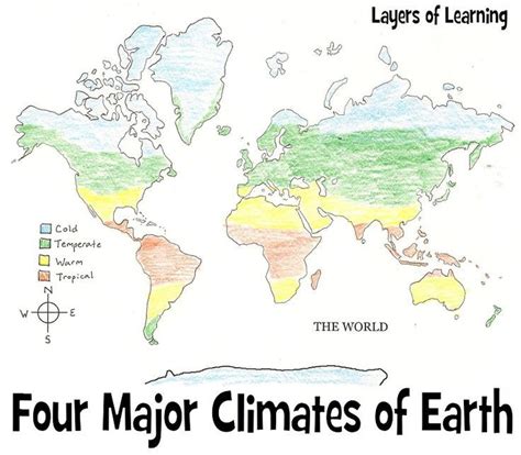Color A Map Of Climate Zones Layers Of Learning Teaching Geography