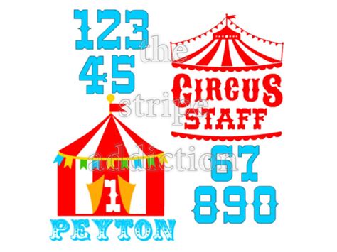Circus Birthday Party Bundle Svg Circus Tent Circus Staff Carnival Svg Shirt Cup And More