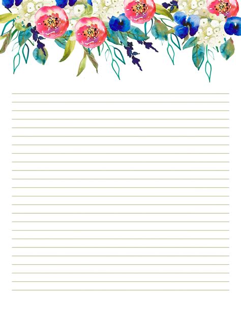 Printable Stationary Paper The Stationery Is Available In Lined And Unlined Versions In Both