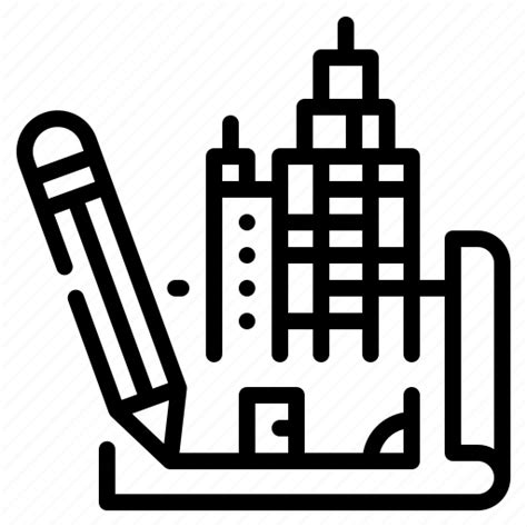 Architecture Construction Design Education Sketch Icon Download