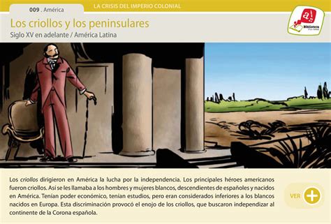 Los Criollos Y Los Peninsulares Ilustrado Am Rica La Crisis Del