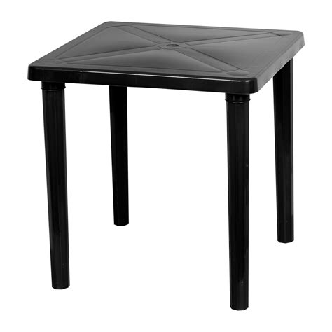 Black Square Portable Table Plasnew