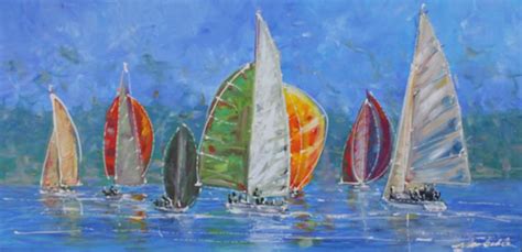 Bright Sails Painting By Nigel Necklen Fine Art America