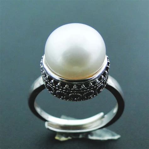 Buy 100 Real Natual Freshwater Pearl Ring Solid 925