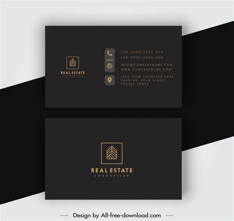 Logo Real Estate Business Card Vectors Free Download 94358 Editable