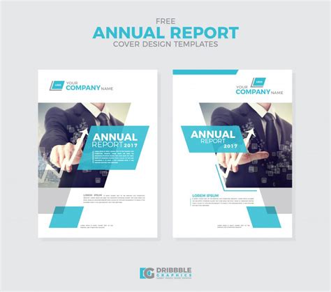Free Annual Report Cover Design Templates Dribbble Graphics