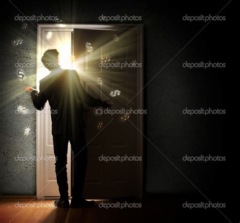 Young Businessman Opening Door Stock Photo By ©sergeynivens 26412487