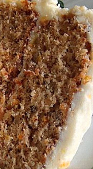 A Slice Of Carrot Cake With Cream Cheese Frosting