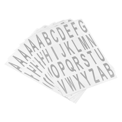 Letters Stickers Grey Alphabet Sticky Letter Label Pvc Vinyl For