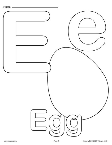 Letter E Alphabet Coloring Pages 3 Printable Versions Abc Coloring