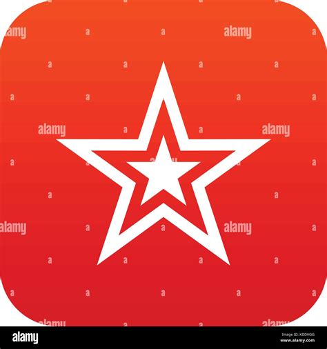 Star Icon Digital Red Stock Vector Image And Art Alamy