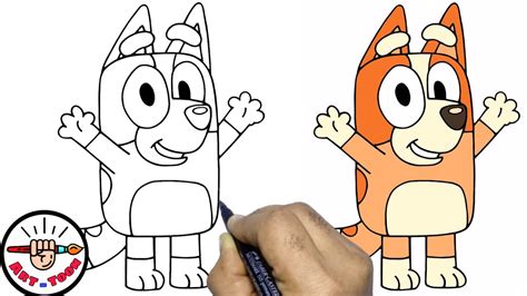How To Draw Bingo From Bluey Step By Step Coloring My Page Images And