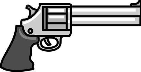 Pistol Revolver Firearm Handgun Weapon Gun Clipart Png Download