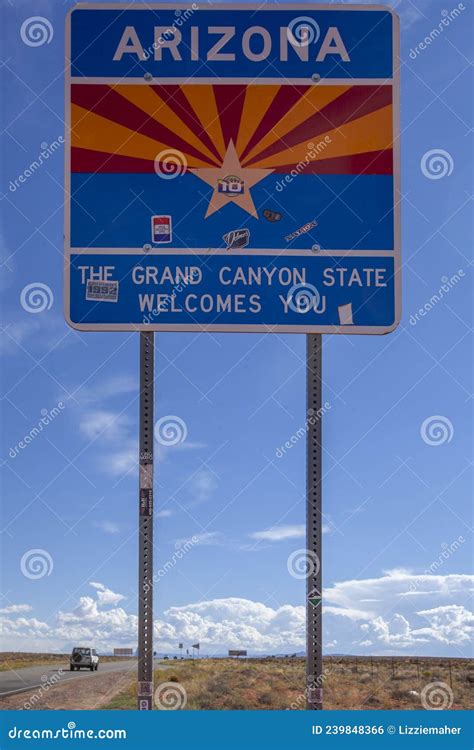 Welcome To Arizona Sign Editorial Photo Image Of Monument 239848366