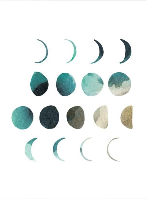 Watercolor Moon Phases At Explore Collection Of