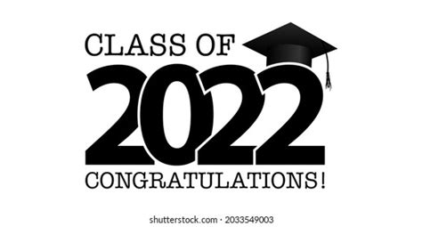 Class 2022 Congratulations Background Logo Stock Illustration