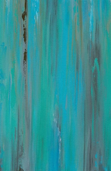 Large Teal Abstract Painting Green Blue And Gray Original Etsy Grey
