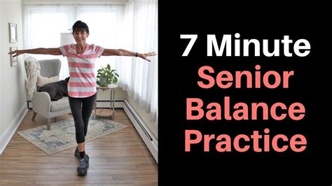 7 Minute Functional Balance Exercises For Seniors Balance Exercises