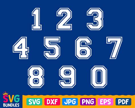 Sports Numbers Svg Numbers Svg File Commercial Use Svg Etsy Images