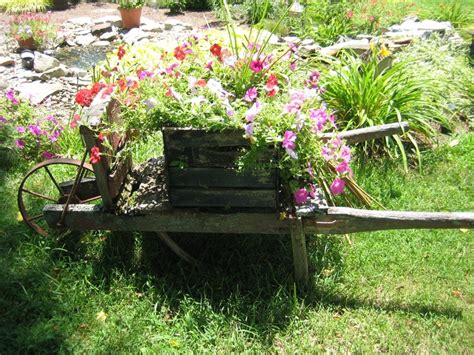 Wheelbarrow With Flowers Decorating Pinterest