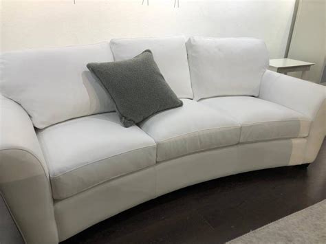 Reclining mechanisms are made from solid steel for lasting reliability. Lot - Monaco Curved Leather Sofa by Brentwood Classic ...