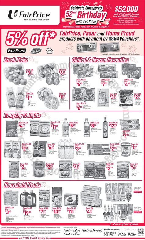 Latest giant catalogue promotion in malaysia. NTUC FairPrice Singapore 52nd Birthday Promotion 27 July ...
