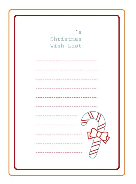 Christmas Wish List Template Free Word And Excel Templates