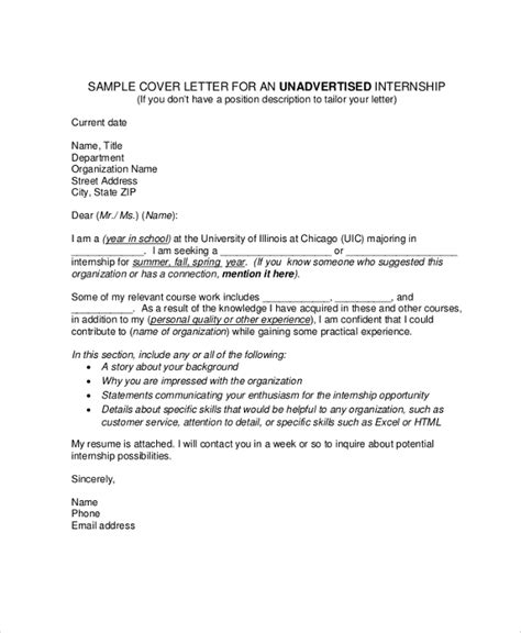 Generally, this letter is a part of a package of documents that present the intern with the remaining information about the position and the program. FREE 8+ Sample Cover Letter For Internship in PDF | MS Word