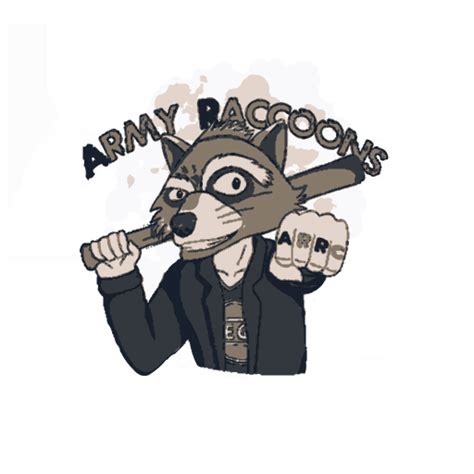 Army Raccoons Ls Rockstar Games