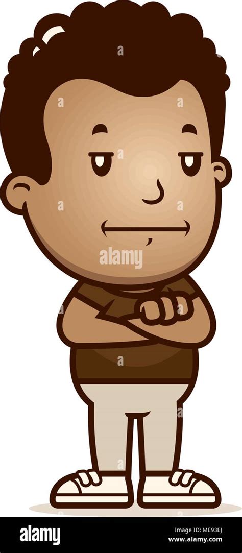 A Cartoon Illustration Of A Boy Looking Bored Stock Vector Image And Art