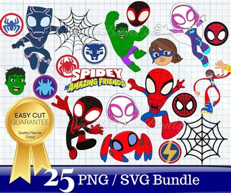 Spidey And His Amazing Friends Svg Bundle Spidey And His Etsy Australia