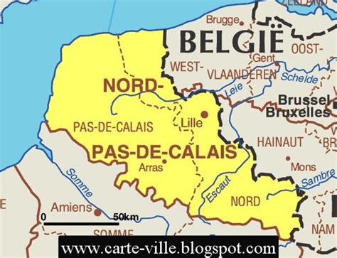 Nord Pas De Calais Régional Carte De La Ville Carte Régional De La