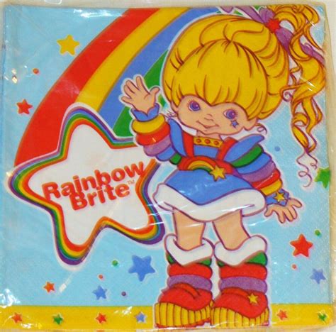 Rainbow Brite 16 Paper Lunch Napkins Hallmark Multi Color