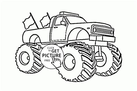 The mohawk warrior truck has an uncanny resemblance to george balhan, the famous monster truck driver. Pin on Monster Truck coloring pages