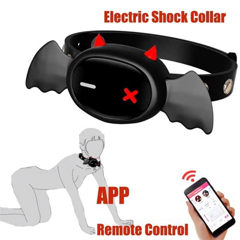 App Remote Control Electro Shock Collar Bdsm Dog Slave Bondage Lockable